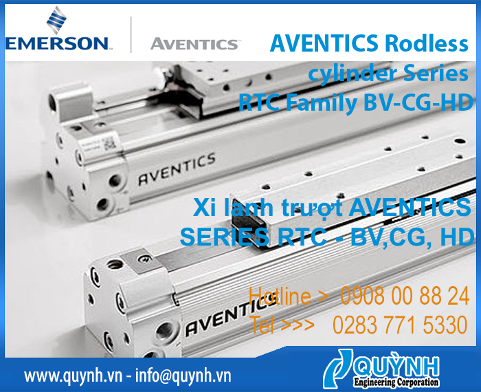 AVENTICS Rodless cylinder Series RTC Family BD, CG, HD