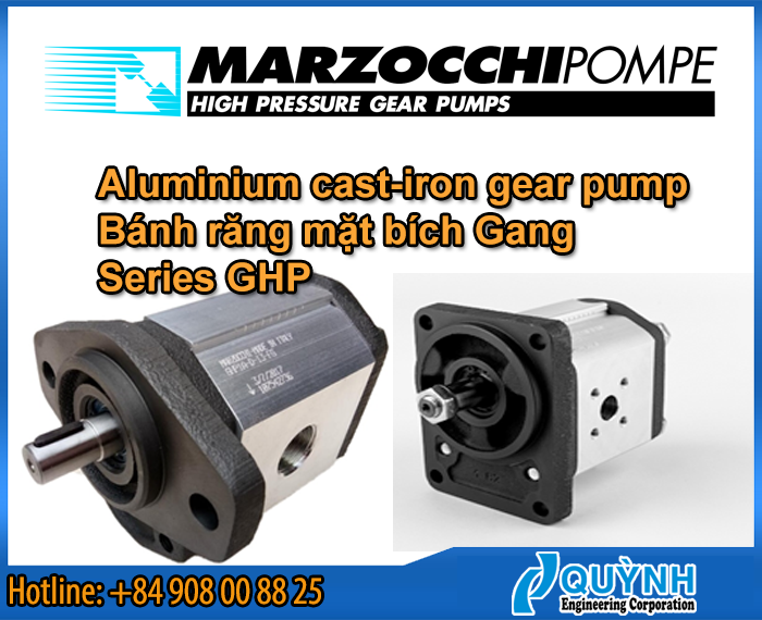 Marzocchi aluminium cast iron gear pump series GHP