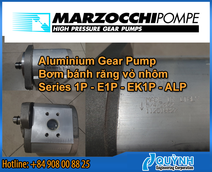 Marzocchi aluminium gear pump series 1P-K1P-EK1P-ALP