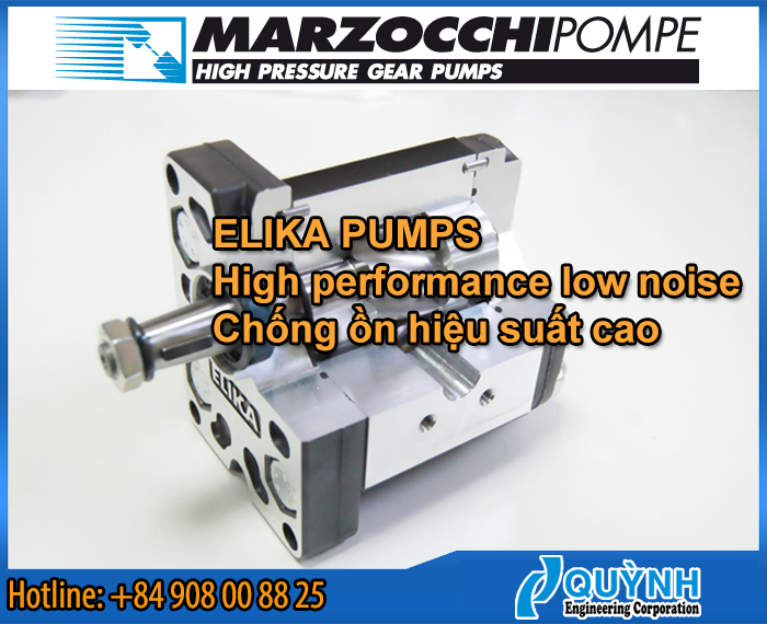 Marzocchi ELIKA Gear Pumps with high performance low noise