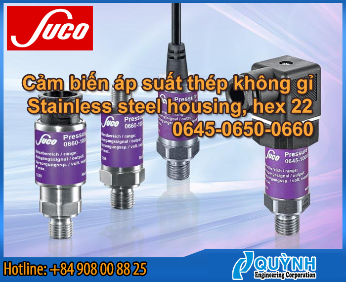 Cảm biến áp suất thép không gỉ Suco Robust pressure transmitters 0645-0650-0660