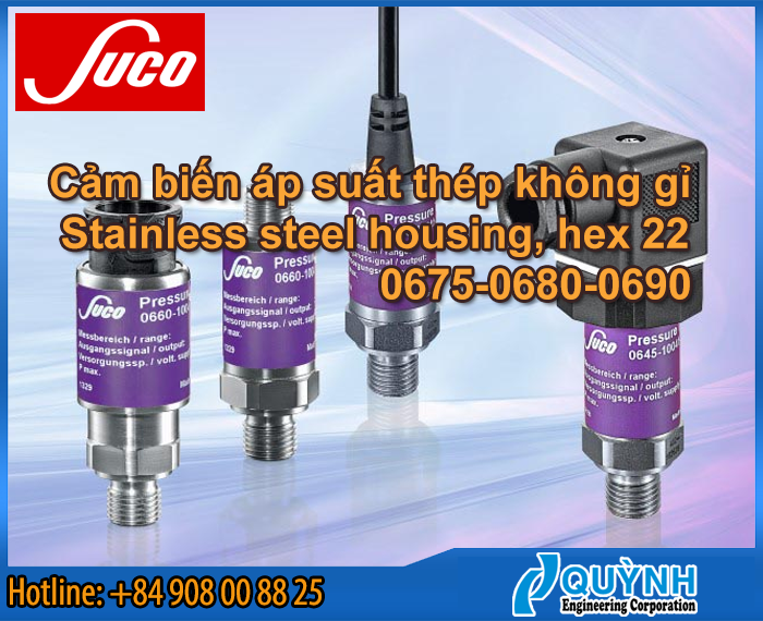 Cảm biến áp suất thép không gỉ Suco Robust pressure transmitters 0675-0680-0690