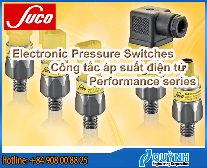 Công tắc áp suất điện tử Suco Electronic pressure Switches Performance series hex 24