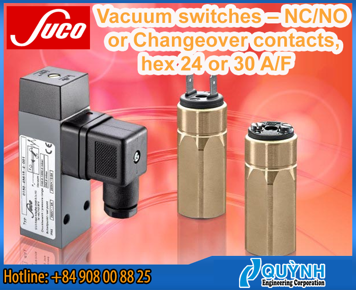 Công tắc Suco chân không NC/NO hoặc Tiếp điểm chuyển đổi, hex 24 hoặc 30 A/F